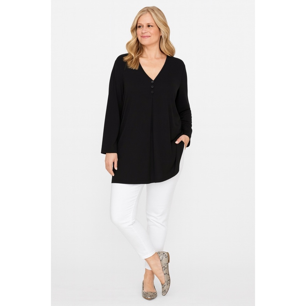 Talbots Women’s Black V Neck Lightweight Cardigan V Neckline 3 Buttons Size XL